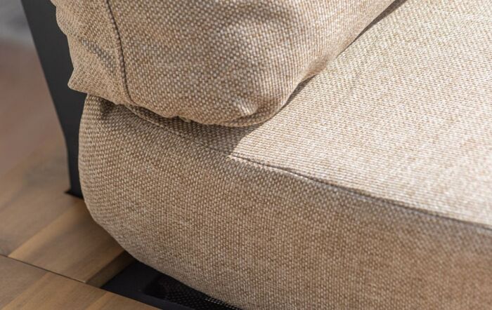 Maze Bali Wooden Platform Garden Corner Sofa Set - Sandstone