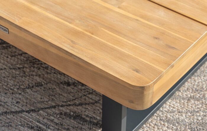 Maze Bali Wooden Platform Garden Corner Sofa Set - Sandstone