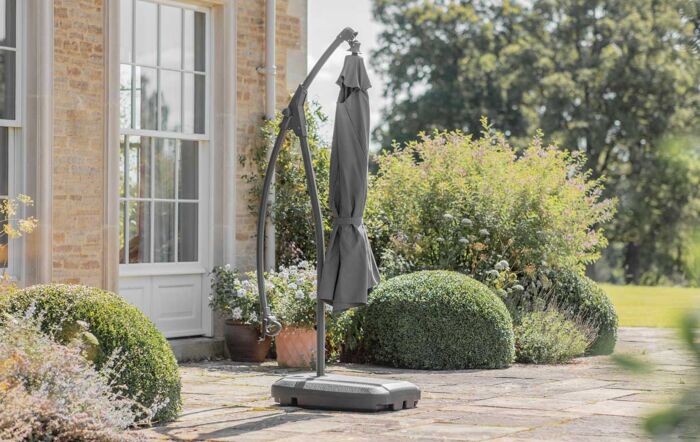 Bramblecrest Gloucester Round 3 Metre Parasol Grey - includes FREE COVER