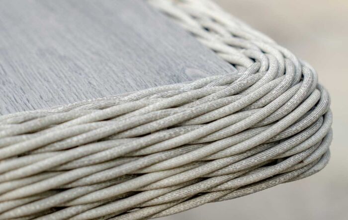 Bramblecrest Monterey Grey Garden Corner Sofa Set with Adjustable Ceramic Table