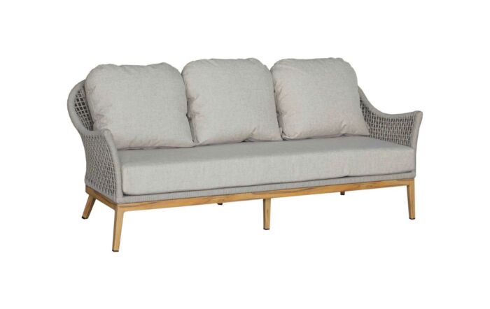 Bramblecrest Oslo Three Seat Garden Sofa Set with Adjustable Dining Table - Truffle