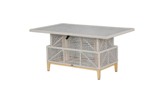 Bramblecrest Oslo Three Seat Garden Sofa Set with Adjustable Dining Table - Truffle