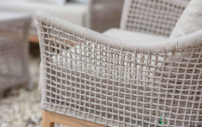 Bramblecrest Oslo 2 Seat Garden Sofa Set with Coffee Table - Truffle