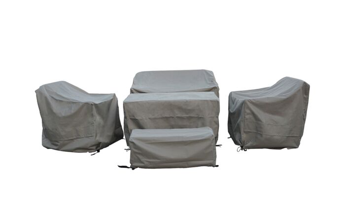 Bramblecrest Tetbury 3 Seat Sofa with Rectangle Table, 2 Sofa Chairs And Bench Cover Set