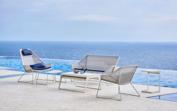 Cane-Line Breeze Outdoor Sofa Set-Grey