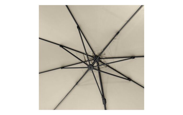 Platinum Challenger Champagne T2 3.5 x 2.6 mt Rectangular Free Arm Parasol With 90kg Wheeled Base