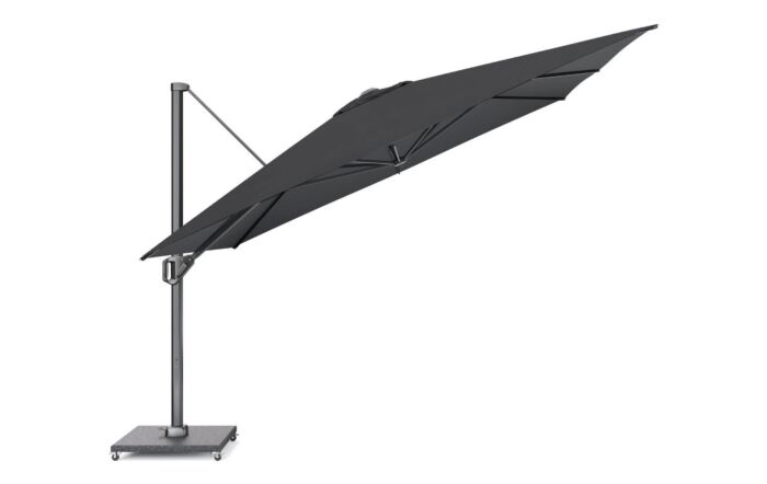 Platinum Faded Black Challenger T1 3.5 Square Parasol With 120kg Wheeled Base