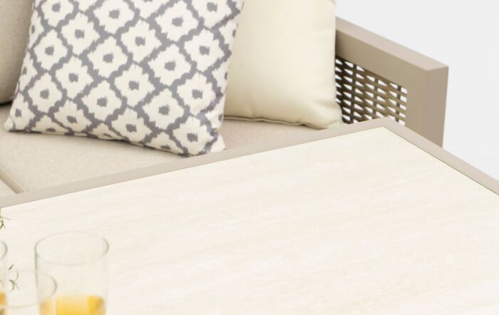 JB Furniture Conrad Three Seat Adjustable Garden Sofa Set - Latte