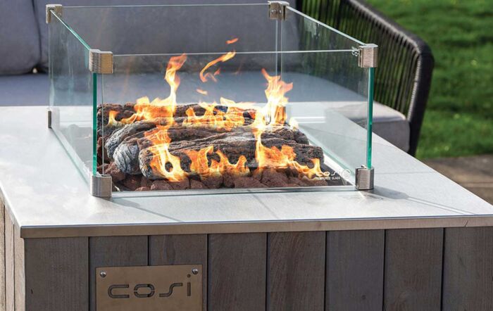 Pacific Lifestyle Grey Wash Cosicube 70cm Square Fire Pit 