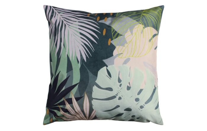 Furn. Leafy Teal Outdoor Scatter Cushion 