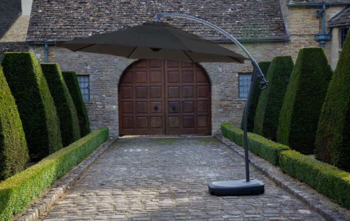 Bramblecrest Gloucester Round 3 Metre Parasol Grey - includes FREE COVER