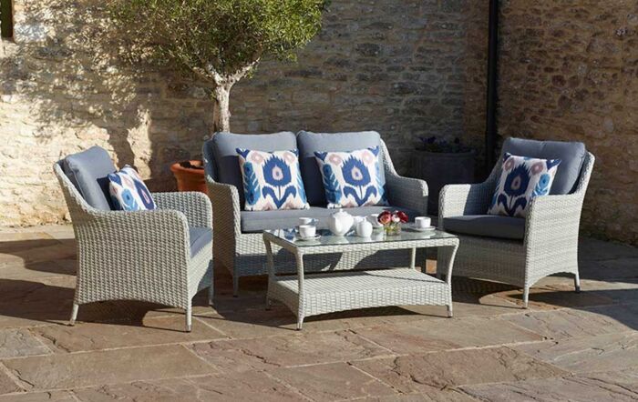 Bramblecrest Tetbury Two Seater Garden Sofa Set - Cloud