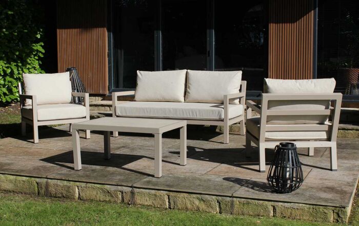 JB Furniture Hartforth Two Seat Garden Sofa Set - Cream