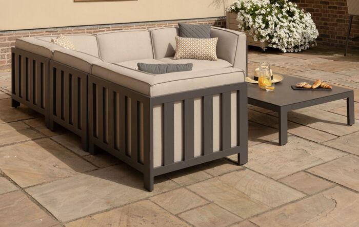 Maze Ibiza Small Garden Corner Sofa Set - Oatmeal