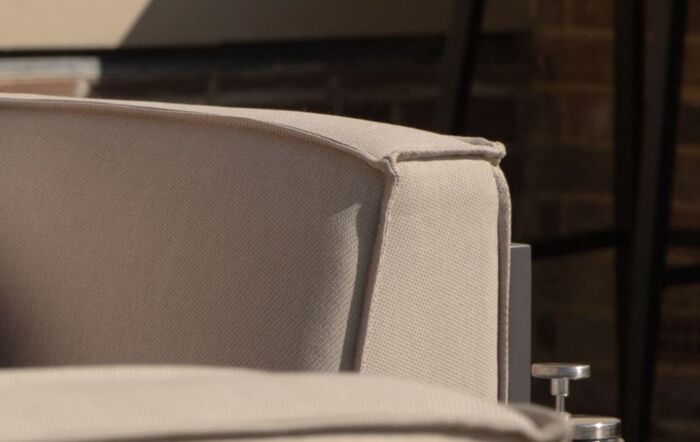 Maze Ibiza Small Outdoor Corner Sofa with Round Coffee Table and Footstools - Oatmeal