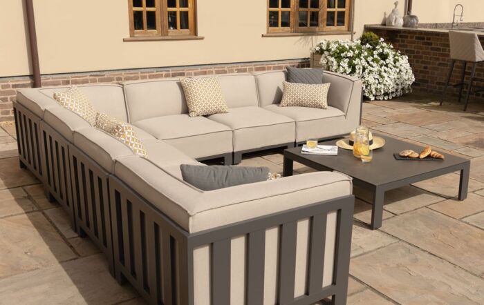 Maze Ibiza Large Outdoor Corner Sofa Set - Oatmeal