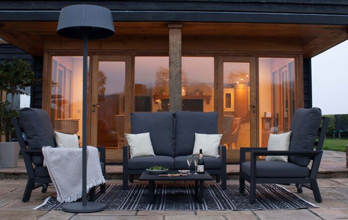 Maze  2100W Lyra Charcoal Freestanding Electric Patio Heater 