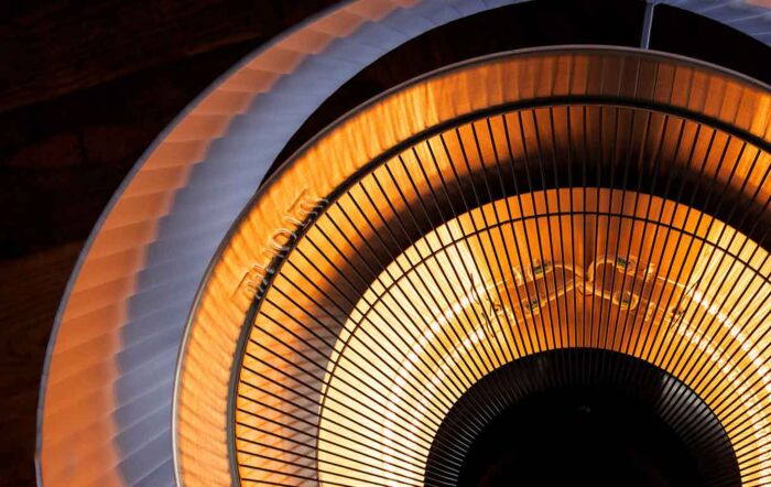 Maze 2100W Lyra Freestanding White Electric Patio Heater 