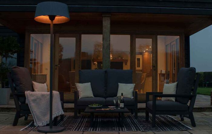 Maze 2100W Lyra Freestanding White Electric Patio Heater 