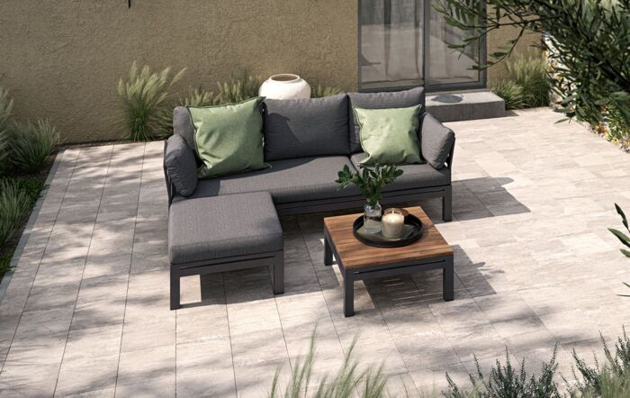 Maze Oslo Aluminium Chaise Outdoor Sofa Set - Charcoal
