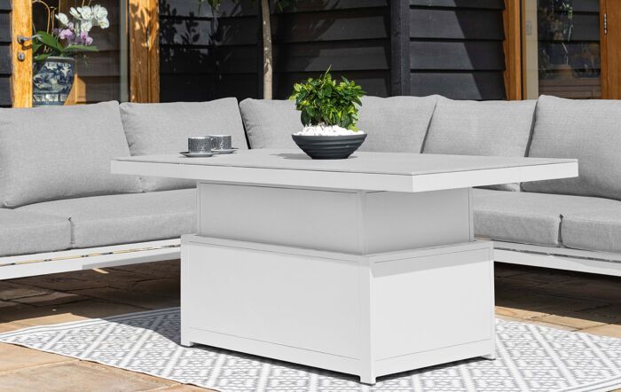 Maze Oslo Adjustable Corner Garden Sofa Set - White