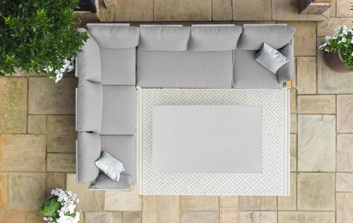 Maze Oslo Adjustable Corner Garden Sofa Set - White