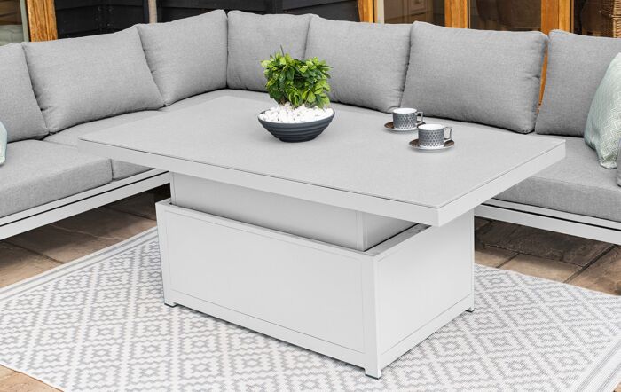 Maze Oslo Adjustable Corner Garden Sofa Set - White