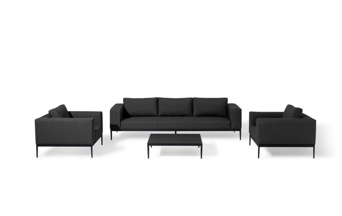 Maze Eve Garden Three Seat Garden Sofa Set - Charcoal