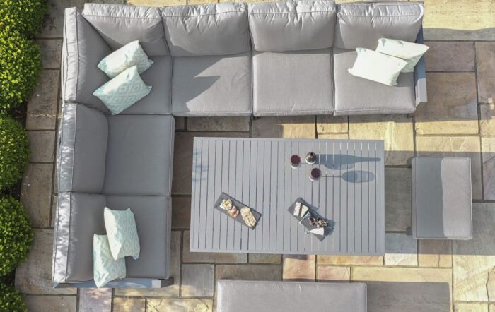 Maze New York Adjustable Corner Sofa Set - Dove Grey