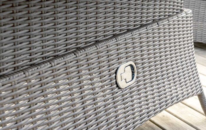 Pacific Lifestyle Barbados Outdoor Corner Adjustable Ceramic Top Set - Grey