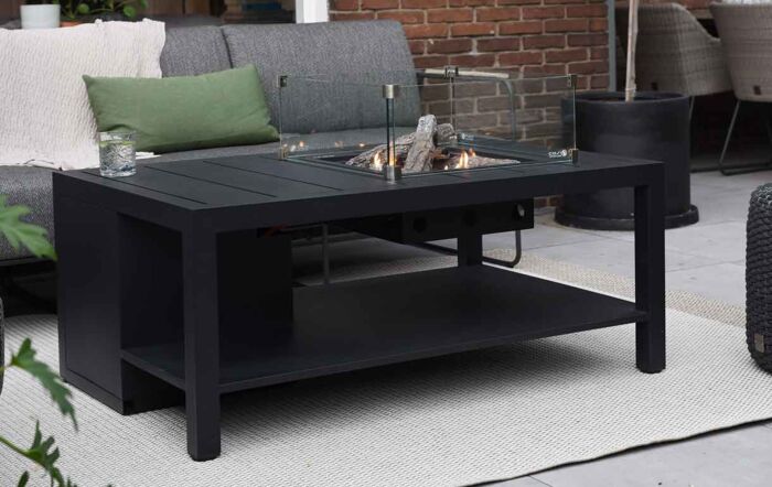 Pacific Lifestyle Cosiflow Anthracite 120 Rectangular Fire Pit Table 