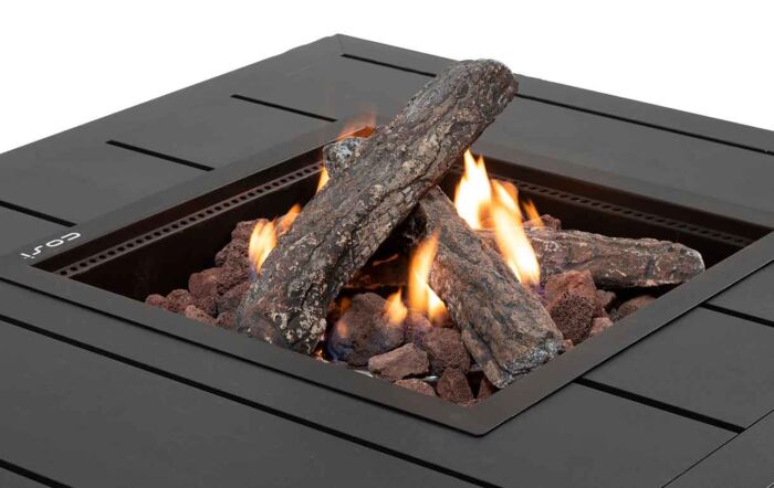 Pacific Lifestyle Cosiflow Anthracite 120 Rectangular Fire Pit Table 