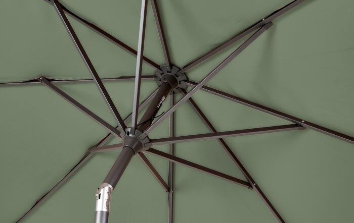 Platinum Riva 3m Round Olive Parasol With 40kg Wheeled Base 