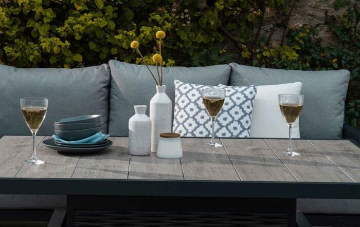 Bramblecrest Portofino Adjustable Three Seat Garden Sofa Set - Grey