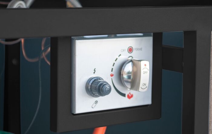 Maze Pulse Three Seat Garden Sofa Set With Firepit Table - Oatmeal