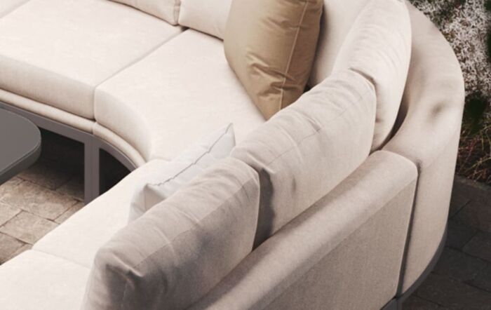 Maze Pulse U Shape Garden Sofa Set With Rising Table - Oatmeal