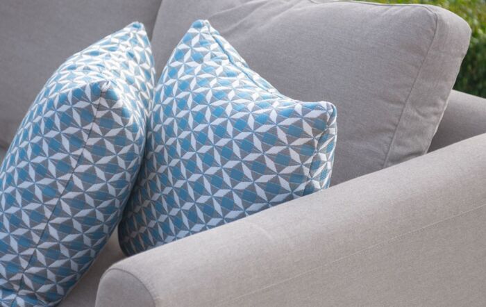 Maze Pulse U Shape Garden Sofa Dining Set With Fire Pit - Oatmeal