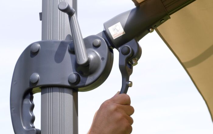 Bramblecrest Chichester 3M Square Parasol with Granite Base and FREE Cover - Sand