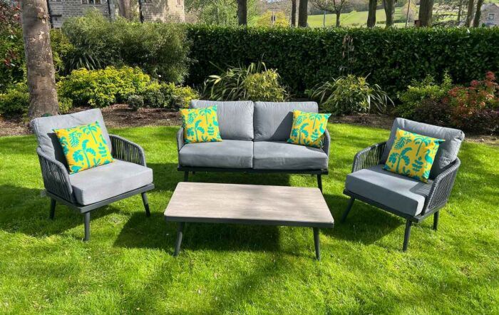 JB Furniture Stanwick Two Seat Garden Sofa Set - Grey Rope