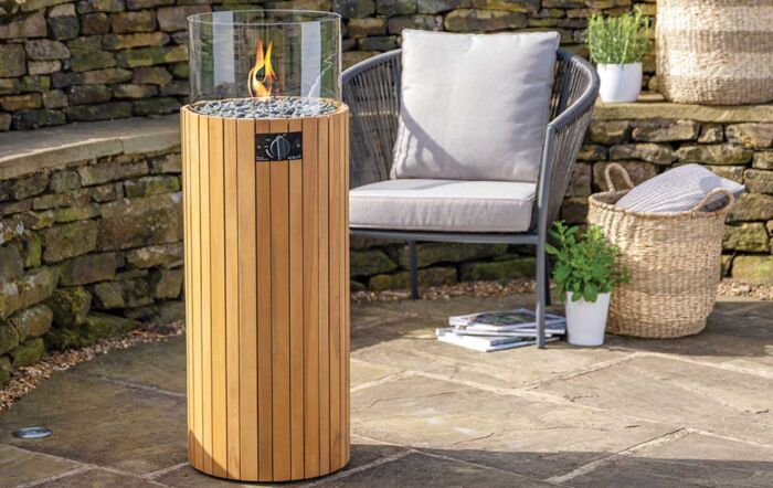 Pacific Lifestyle Teak Cosiscoop Pillar Fire Lantern