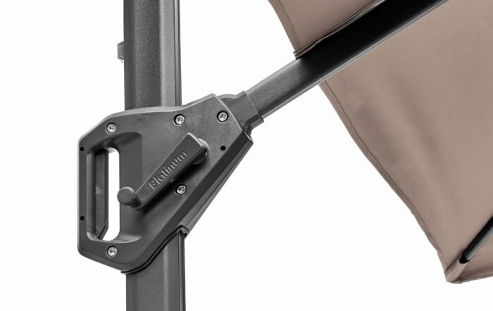 Platinum Voyager Taupe T1 3m x 2 m Rectangular Free Arm Parasol With 90kg Wheeled Base & FREE Cover