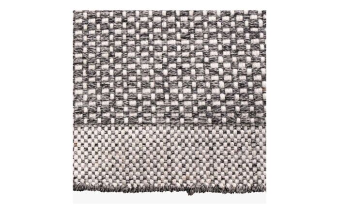 Pacific Lifestyle Indoor And Outdoor Graphite And White Rug