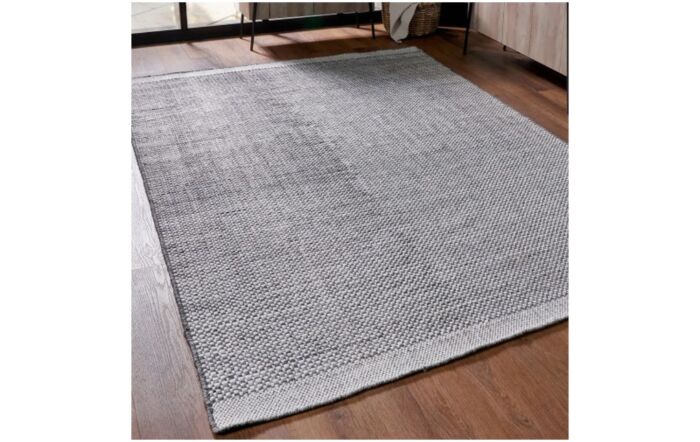 Pacific Lifestyle Indoor And Outdoor Graphite And White Rug