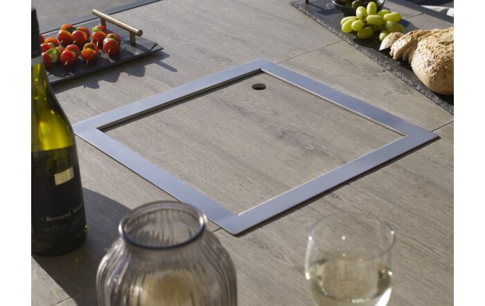 Bramblecrest Portofino Outdoor Corner Firepit Set - Grey